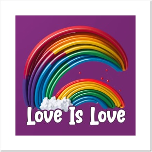 Prideful Skies LGBTQ gay pride Rainbow Colored Design Posters and Art